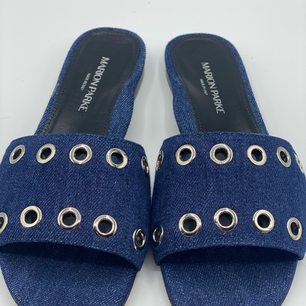 Marion Parke Women's Blue
Cora Denim Slide‎ Sandal